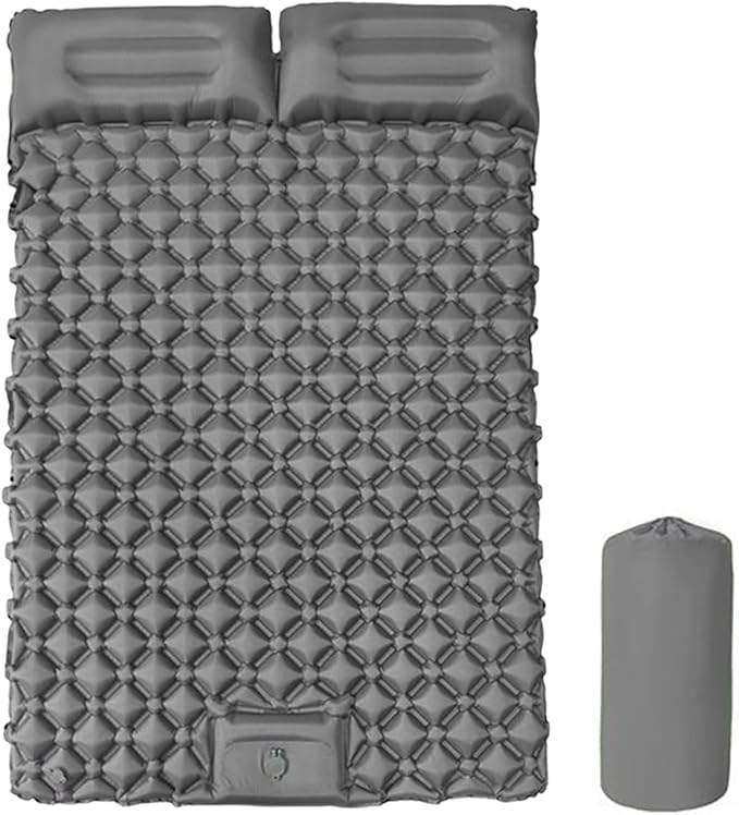 Inflatable Bed – 2 Person Camping Pad Waterproof Portable Travel Tent Sleeping Mat Compact Roll-Up Design Comfortable Rest Function Outdoor Gear for Fishing Hiking Parks Climbing Walking