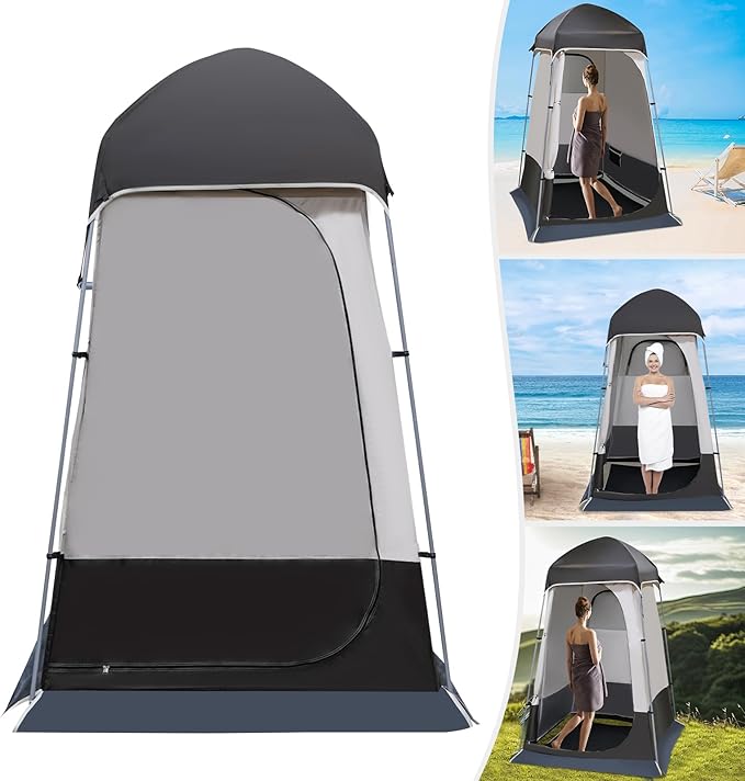 Brown Outdoor Camping Tent Portable Privacy Shelter for Hiking - Ideal for Shower and Toilet Use Perfect for Camping Hiking and Festivals