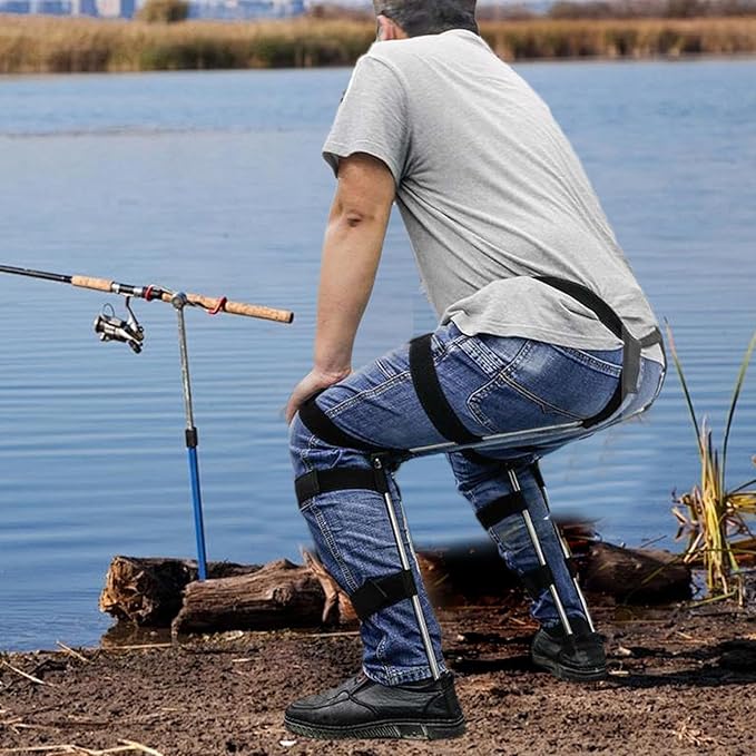 Wearable Chair - Leg Support Portable Adjustable Seat Ergonomic Design with Invisible Lightweight Construction | Fishing Adventures Subway Travel Outdoor Concerts Long Standing