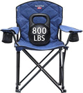 SUNNYFEEL XXL Oversized Camping Chair Heavy Duty 800 LBS for Big Tall People Padded Portable Folding Quad Lawn Chairs with Armrest Cup Holder &amp Pocket for Outdoor/Travel/Picnic/Camp/Sports