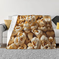 Popcorn 50x40 Printed Soft Fleece Blanket for Sofa Bed and Camping - Cozy Blanket for Travel Picnics Nighttime Use