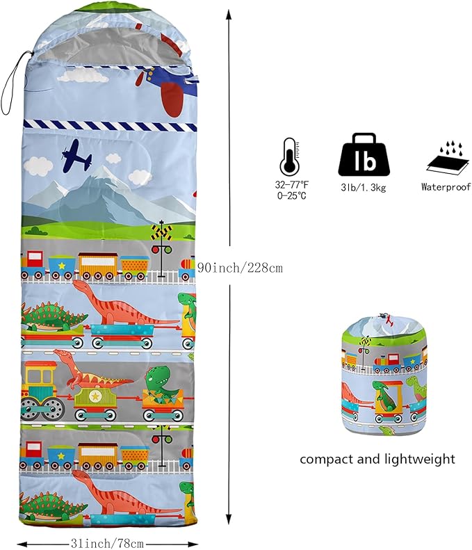 QOOMO Camping Sleeping Bags3 Season Warm &amp Cool WeatherLightweightWaterproof Sleeping Bags for Adults &amp Kids Travelingand Outdoors