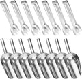 Generic Stainless Steel Ice Scoop Set Easy Cleaning 16 Pcs Containing 8 Ice Cube Tongs And 8 Ice Scoops Ideal For Freezers And Ice Machines