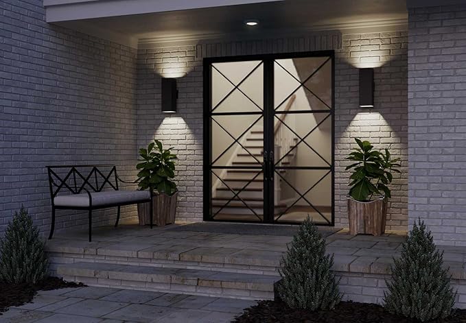 Progress Lighting 6 Aluminum Outdoor Up/Down Wall Lantern Light Square Collection Outdoor P5644-30 White