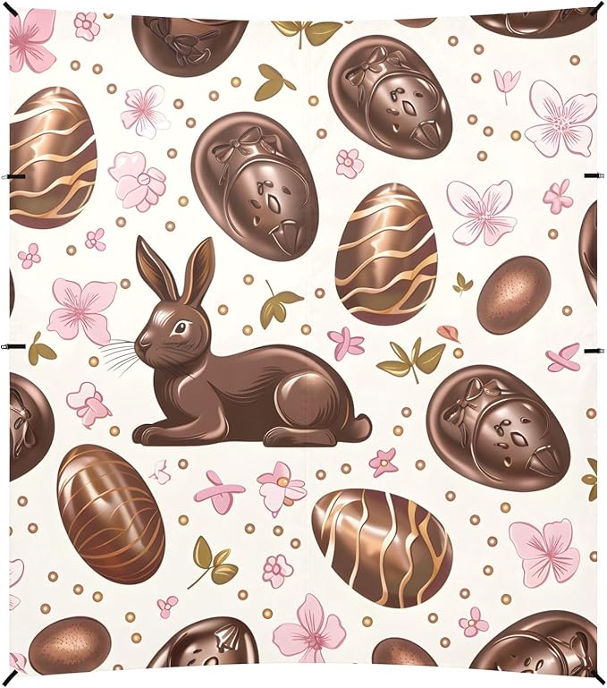 Chocolate Rabbit Camping Sun Shelter Beach Tent Portable Beach Sun Shade Outdoor Canopy for Camping Trips Fishing Picnic