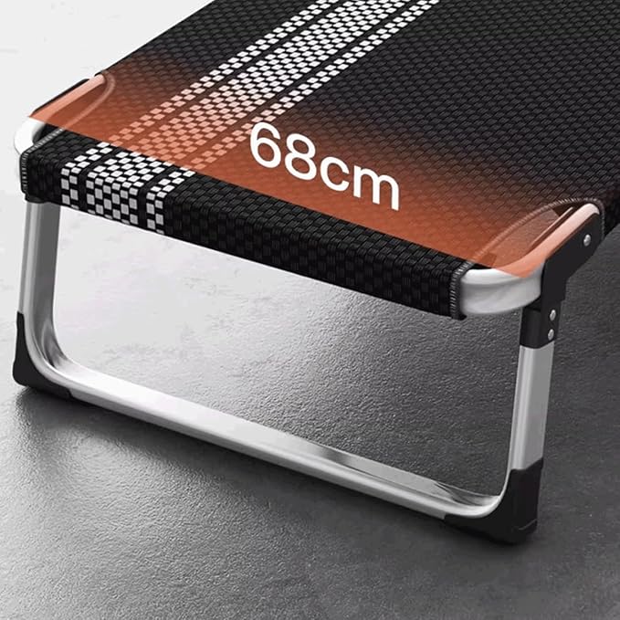 Breathable Camping Cot Aluminum Alloy Flat Tube Guest Bed for Adults Portable Folding Bed with Headrest Travel Camp Bed