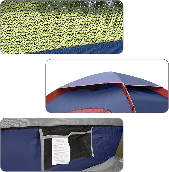 unp 6 Person 4 Season Dome Tent Easy to Set Up for Camping &amp Hiking Lightweight &amp Portable Green