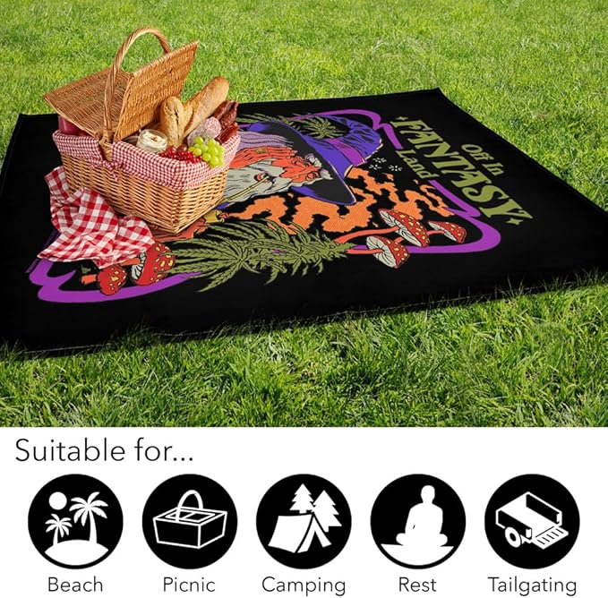 LOGOVISION Steven Rhodes Fantasy Land Outdoor Blanket for Picnic Beach Camping Park Tailgate 50x60