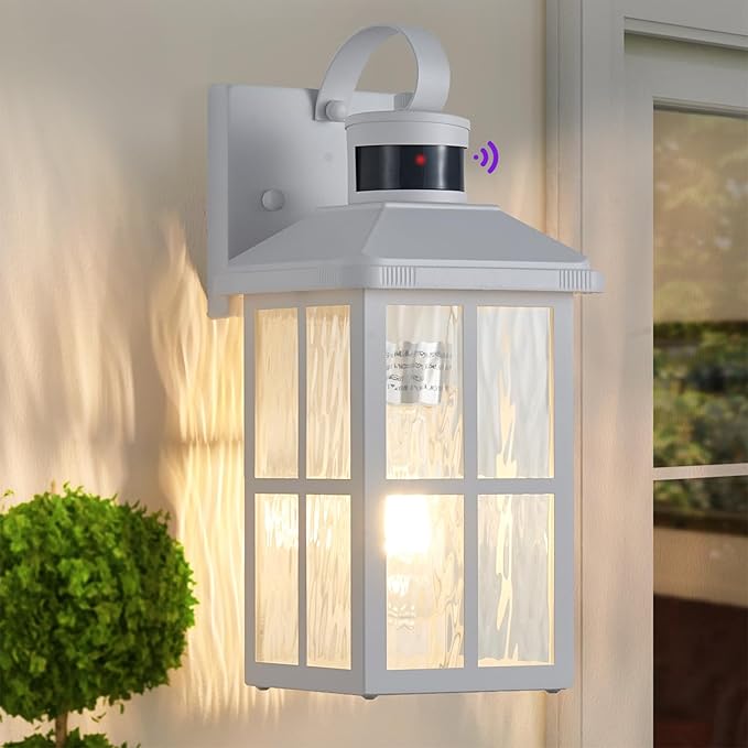 Motion Sensor Porch Light Dusk to Dawn Outdoor Wall Light Bronze Exterior Lighting Fixtures Modern Outside Wall Mount Coach Lamp for House Garage Patio Front Door