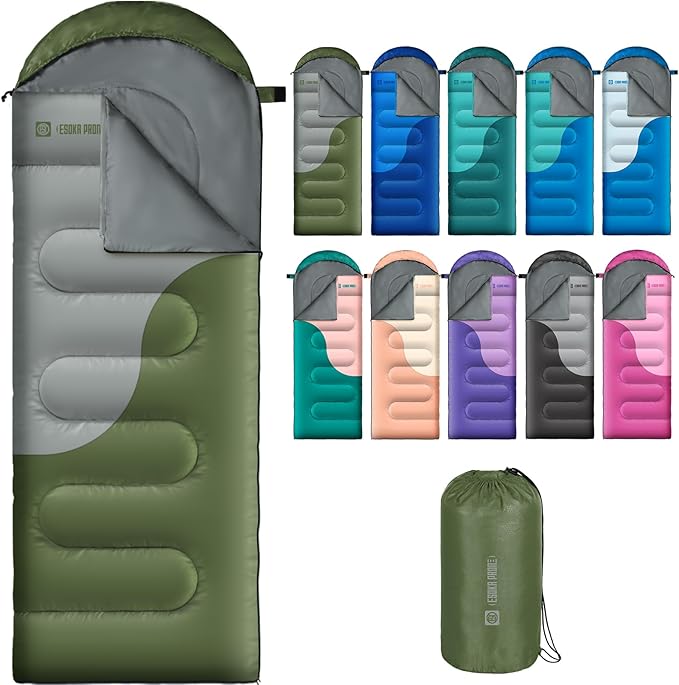 Sleeping Bags for Adults&ampKidsLightweight Waterproof Warm Weather Sleeping BagCompact Portable Sleeping Bag for CampingEssentials Gear for Camping Hiking Outdoor Travel