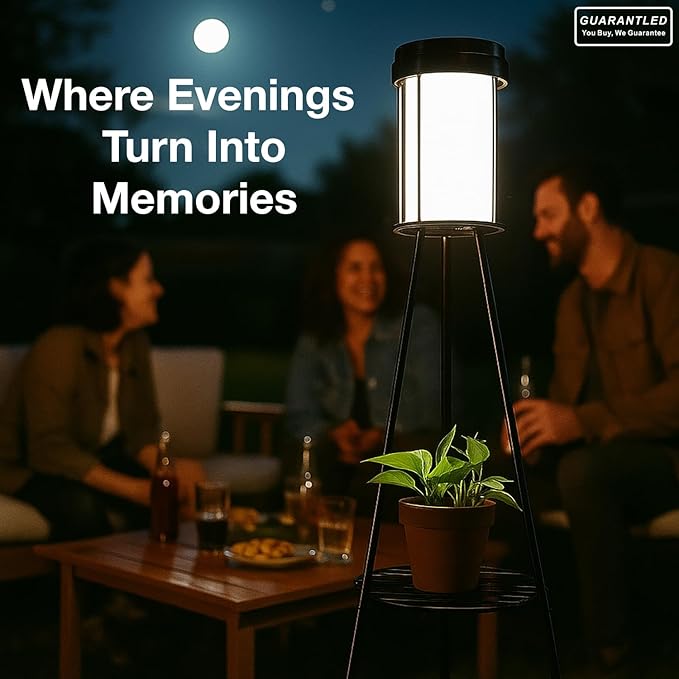 Outdoor Lamps for Patio Outdoor Floor Lamp with Plant Stand Solar Powered RGB Lights Waterproof Standing Lamp for Garden Yard Décor Stained Glass Decorative Floor Lamp Gift for Women Mom