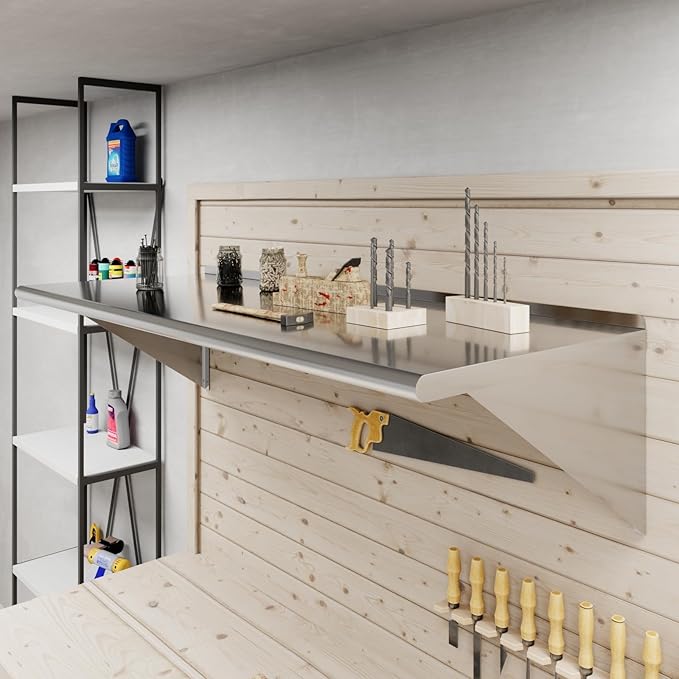AmGood 24 X 60 Stainless Steel Wall Shelf | Metal Shelving | Garage Laundry Storage Utility Room | Restaurant Commercial Kitchen | NSF