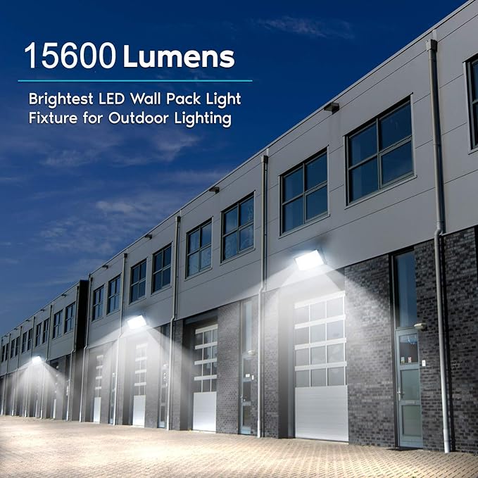 ledmo Wall Pack Light 150w Waterproof 5000K 21000lm 100-277V Equivalent Energy Save Ultra Bright Commercial Outdoor LED Wall Lights Exterior Security Flood Lighting 4 Pack for YardGarageBuilding