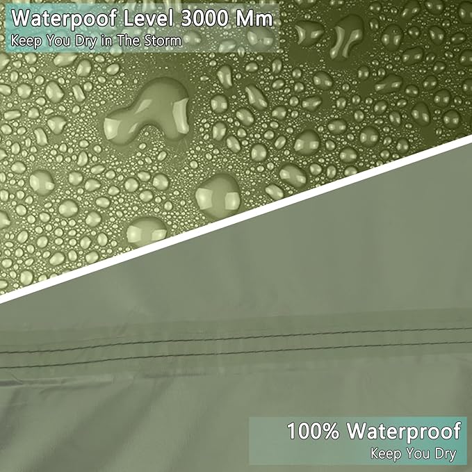 Hammock Rain Fly Tent Tarp Provides Effective Protection Against Rain Snow. 32ft Long Ridgeline. Big 9.8x9.5ft Durable Waterproof 210D Oxford. 6 Reflective Guy Lines 2 Stuff Sacks. Easy Assembly