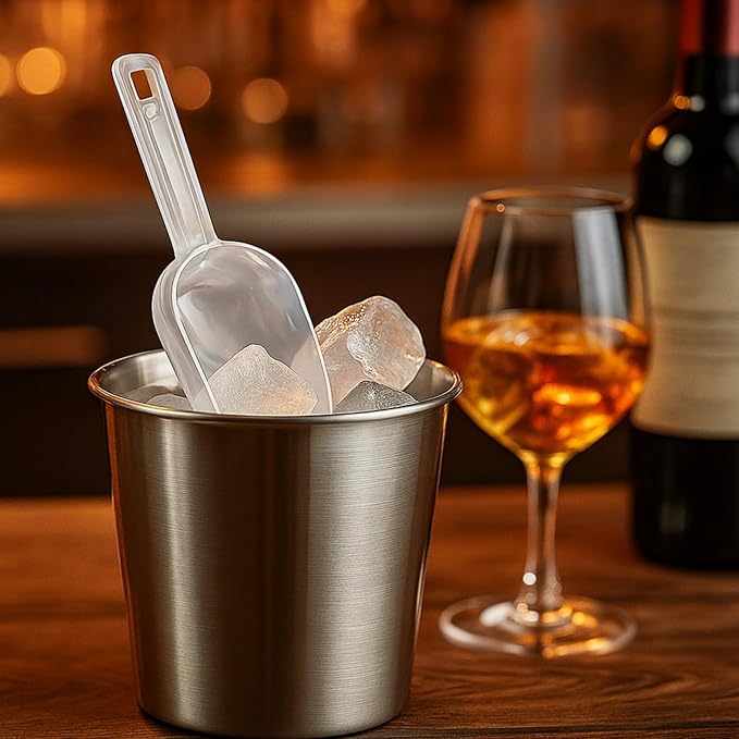 Ice Scooper: 3 Sizes Clear Safe Plastic Various Uses