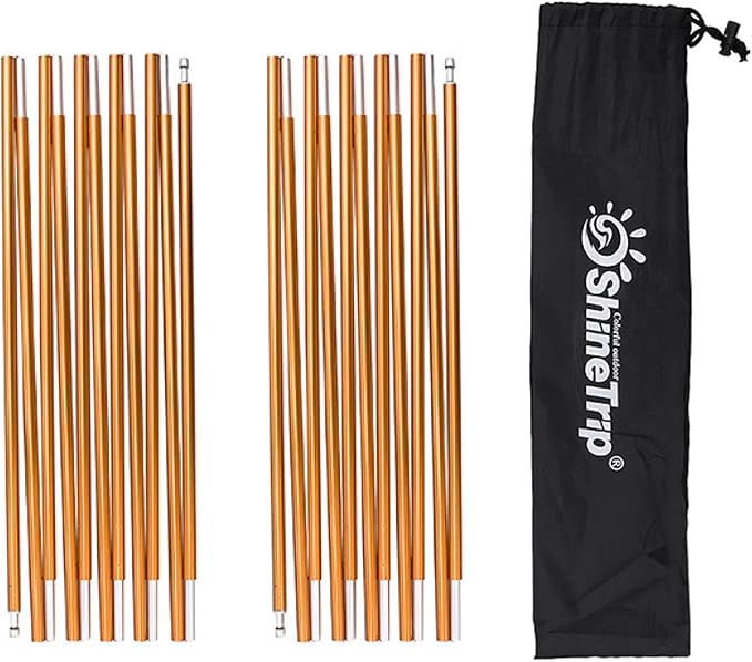 Azarxis Tent Poles Aluminum Tent Rod Replacement Camping Accessories Multifunction Lightweight Tent Poles Repair Kit 7001 Series Aircraft-Grade Aluminum