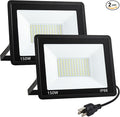 2 Pack 150W LED Flood Lights Outdoor IP66 Waterproof 15000 LM Super Bright Outdoor Security Lights Wired LED Work Light with Plug 6000K Daylight White Floodlights for GarageYardGardenPatio
