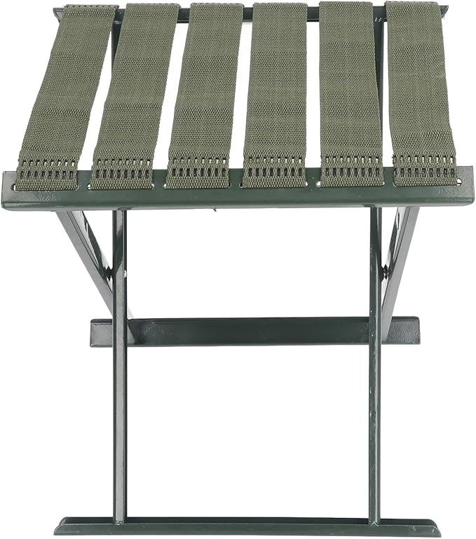 gernie Folding Stool Portable Heavy Duty Camping Stool Hold up to 600 lbs Outdoor Portable Chair Compact Folding Chair for Camping Fishing Walking Hiking Gardening and Beach (A)