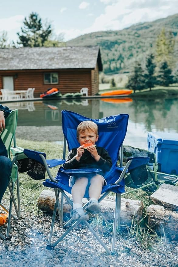MOUNTAIN SUMMIT GEAR Anytime Chair for Camping Sports and The Outdoors w/Carry Bag Camping Chairs for Adults Folding Chair for Outside (by Caddis Sports)