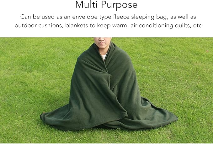 Fleece Sleeping Bag Portable Travel Warm Sleeping Bag Sleeping Bag Liner Ultralight Travel Sleeping Bag for Adults Outdoor Camping Hiking Climbing