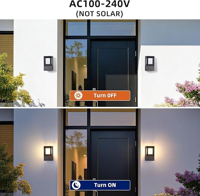 Outdoor Wall Lights 11 Waterproof Porch Lights Outdoor 3000K Exterior Wall Sconce with E26 Bulb Aluminum Exterior Lighting Fixtures Modern Outside House Light for Patio Garage 1 Pc