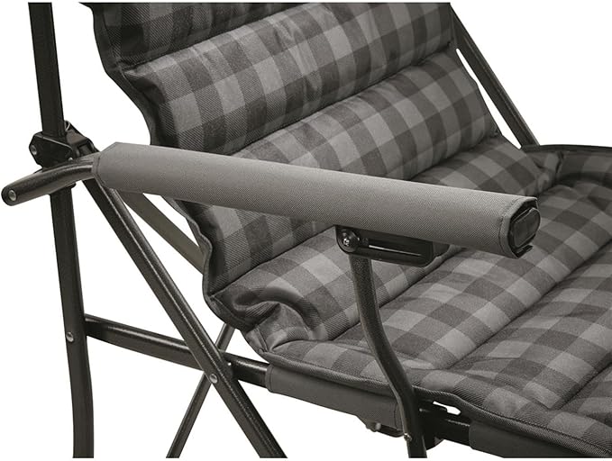Guide Gear Oversized XL Comfort Padded Mammoth Camping Chair Includes Carry Bag Portable Folding Large Camp Lounge Chairs for Outdoor Adults Men and Women Heavy-Duty 500-Pound Capacity Gray