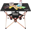 G4Free Folding Camp Table Large Portable Camping Table with 4 Cup Holders and Carrying Bags for Indoor and Outdoor Picnic Tailgating BBQ Beach Hiking Travel Fishing Fishing