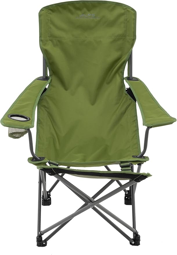 ALPS Mountaineering Escape Lounge Camping Chairs for Adults with Footrest and Adjustable Armrests Sturdy Steel Frame Compact Foldable Design and Carry Bag
