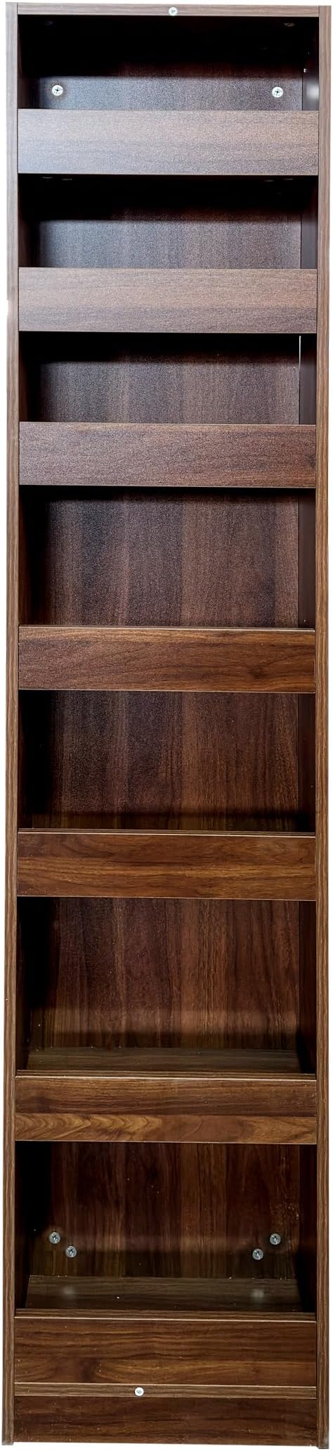 7-Tier Slim Pull-Out Storage Shelf Narrow Space Organizer for Kitchen Laundry Bathroom Living Room Freestanding Open Shelving Unit for Small Spaces Slim Gap Storage Rack with Handle