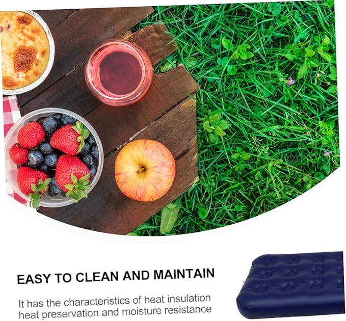 POPETPOP 1Pc Portable Inflatable Air Mattress Bed Foldable Outdoor Sleeping Cushion for Camping Beach to Clean Breathable Lightweight Mat