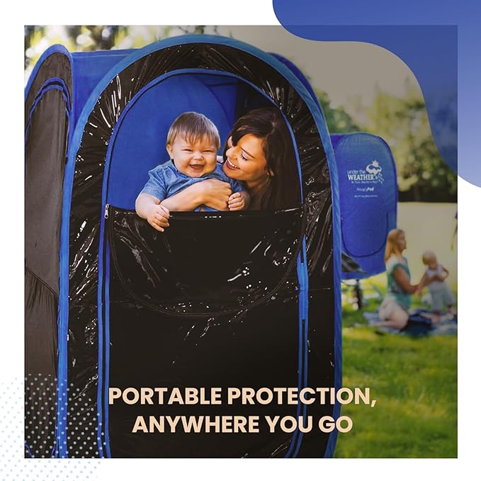 WeatherPod 1-Person Pop-Up Pod with Tinted Panels – Pop-Up Weather Pod Protection from Cold Wind and Rain with Added Privacy