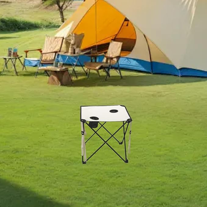 Yiju Compact Camping Table with Cup Holders for Outdoor Use