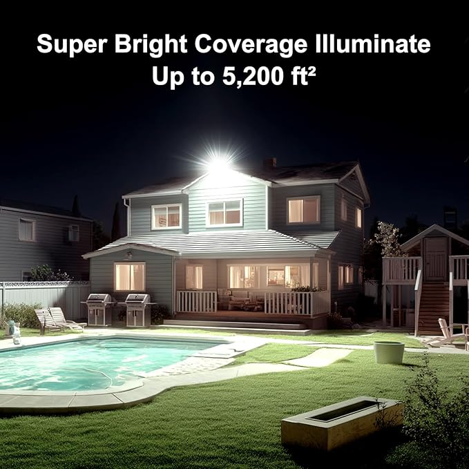 Kekeou 200W LED Flood Light Outdoor 28000LM Stadium Lights 6500K Daylight White Arena Lights Super Bright Field Light IP67 Waterproof Commercial Parking Lot Lighting for Basketball Backyard