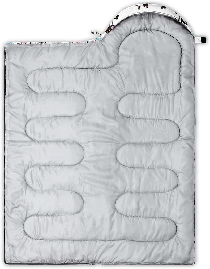 QOOMO Axolotl Cute Camping Sleeping Bags3 Season Warm &amp Cool WeatherLightweightWaterproof Sleeping Bags for Adults &amp KidsTravelingand Outdoors