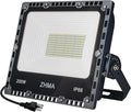 200W LED Flood Light Outdoor 20000lm Super Bright Work Lights IP66 Waterproof Security Light with Plug &amp Switch 6500K White Spotlight for Garden Yard Garage Basketball Court Lighting