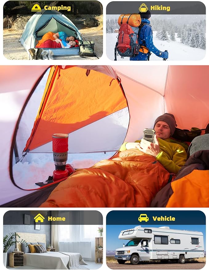 Bessport Mummy Sleeping Bag | 15-45 ℉ Extreme 3-4 Season Sleeping Bag for Adults Cold Weather– Warm and Washable for Hiking Traveling &amp Outdoor Activities