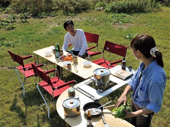 Snow Peak IGT Bamboo Table Regular CK-116TR Designed in Japan Made of Laminated Bamboo for Iron Grill Table Kitchen Lifetime Product Guarantee