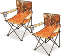 Northroad 2Pack Folding Camping Chairs Portable Animal Print Collapsible Hunting Chair for Outdoor Travel Patio Beach Fishing - Zebra