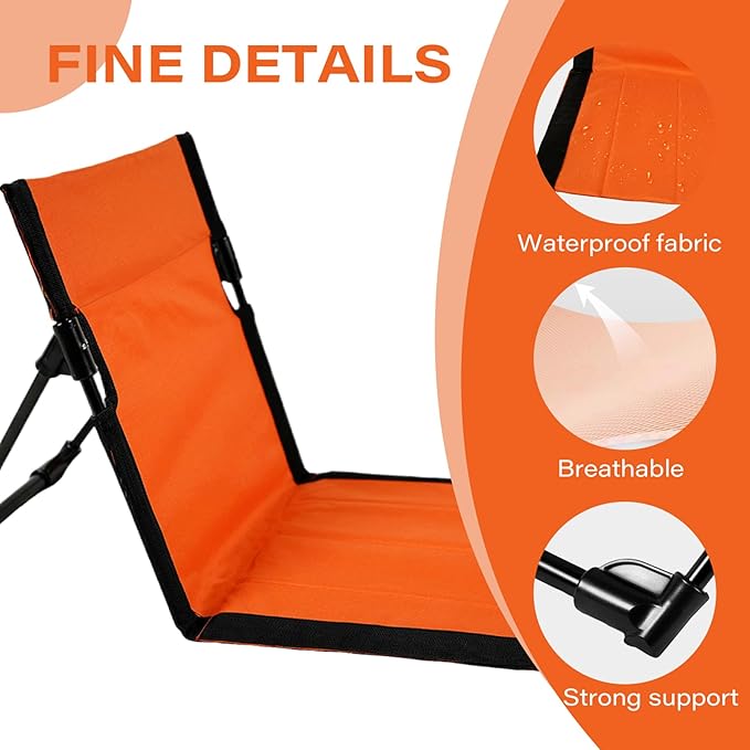 Portable Beach Lounger Reclining Beach Mat 15x43.3x15.8'' Oxford Cloth Waterproof Foldable Beach Lounge Chair Lightweight &amp Portable Beach Lounger for Adults Holidays Camping Park