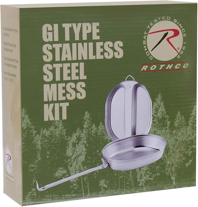 Rothco Military Style Stainless Steel Camping Mess Kit