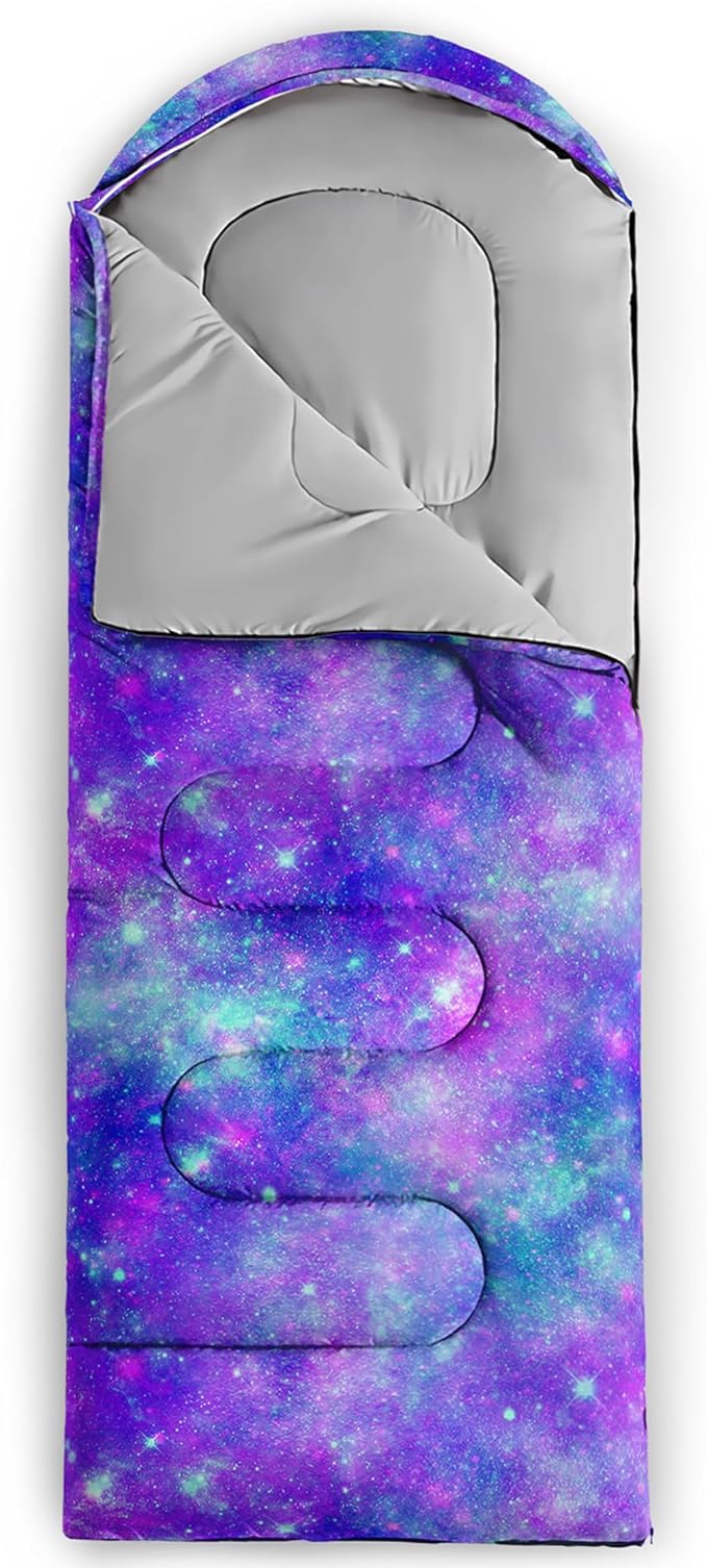QOOMO Axolotl Cute Camping Sleeping Bags3 Season Warm &amp Cool WeatherLightweightWaterproof Sleeping Bags for Adults &amp KidsTravelingand Outdoors