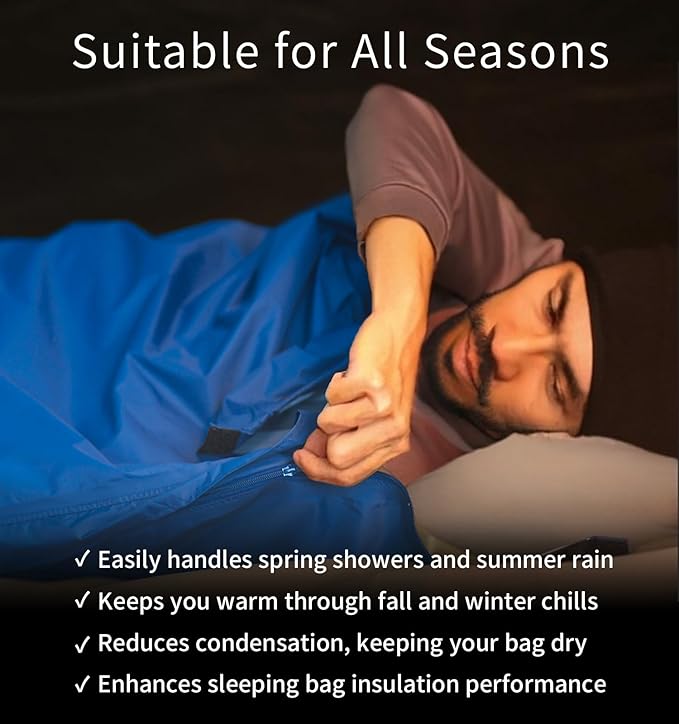 Litume Bivy Sack Sleeping Bag Cover – Waterproof Mummy-Style Compact &amp Lightweight Shelter for Stealth Camping Backpackers Wild bushcraft Equipment Outdoor Survival