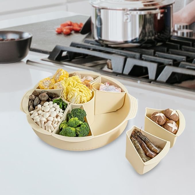 Veggie Tray Drain Basket Practical Multipurpose Round Rotation Kitchen Vegetable