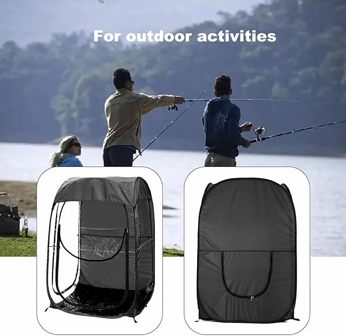 Ultimate Portable Pop-Up Sports Tent – Instant Setup for Effortless Outdoor Shelter All-Weather Protection Against Cold Wind &amp Rain Perfect for Fishing Camping &amp Sports Events