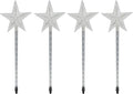 Alpine Corporation Holiday Décor Shooting Star Garden Stake with LED Lights 4-Pack Christmas Decoration