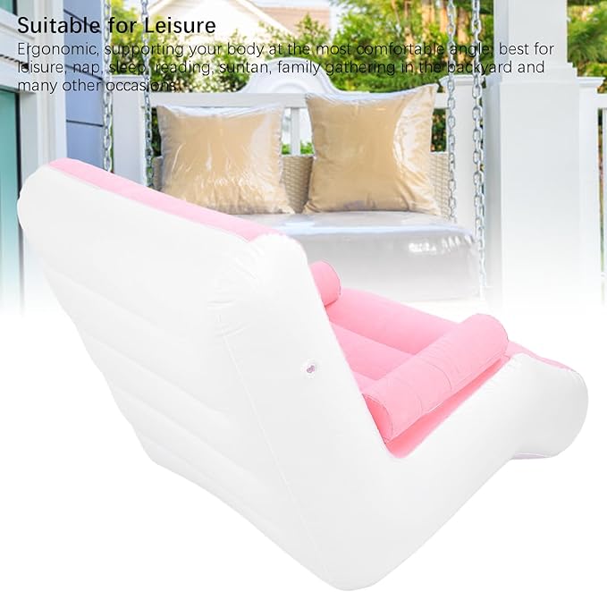 Inflatable Sofa Bed Inflatable Lounge Chair Portable Foldable Inflatable Lounge Sofa with Armrests for Living Room Bedroom Office Travel Camping