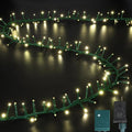 LAMPHOME 500 LED String Lights - Outdoor 46ft 500LED Warm White Plug-in Twinkle Fairy Lights with 11 Modes Bedroom Christmas Waterproof