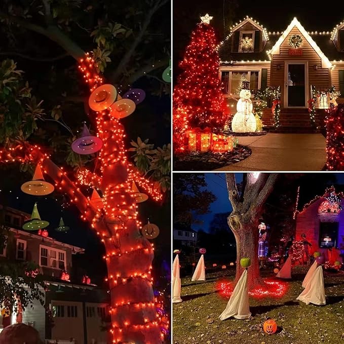 Connectable 240LED 88Ft 13Modes Valentine String Lights Indoor Outdoor | Extendable Green Wire Red Valentine Lights with Timer Twinkle Fairy Light Plug in for Xmas Bedroom Wedding Party Decor(Red)