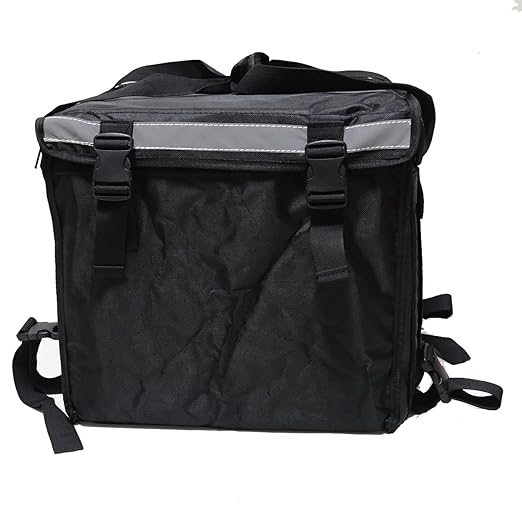 PK-64B: Big Pizza/Food Delivery Bag for Motorcycle or Bicycle 16x16x16 with Metal Rack for Motorcycle Use