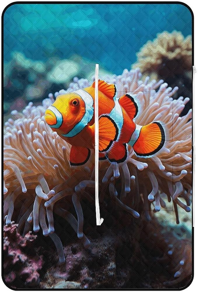 Zipper Clown Fish Style Picnic Mat Suitable for Travel Camping Park Or Home Use